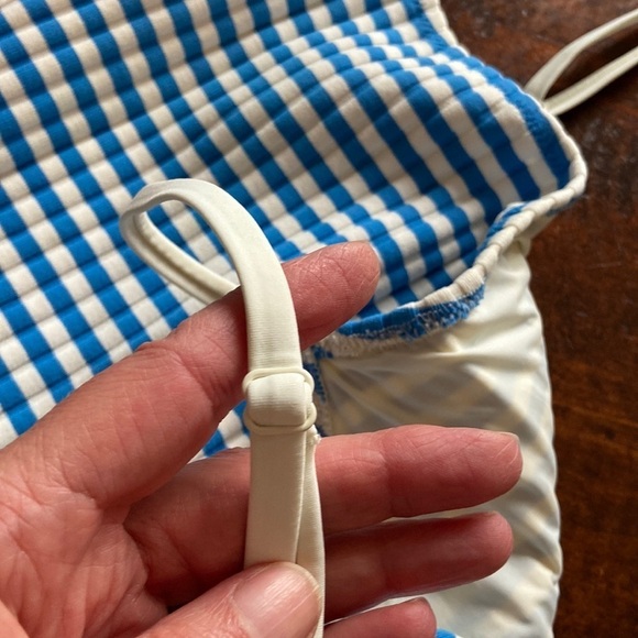 Solid & Striped The Nina One Piece Swimsuit Azure Stripe Size XL - Picture 10 of 16